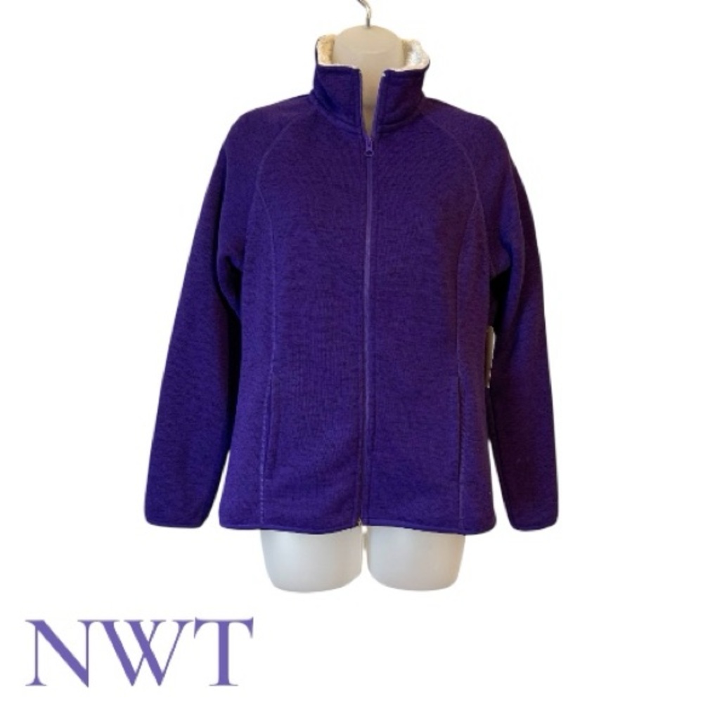 NWT Women's Purple Sweater Jacket SMALL #3 - Picture 1 of 11